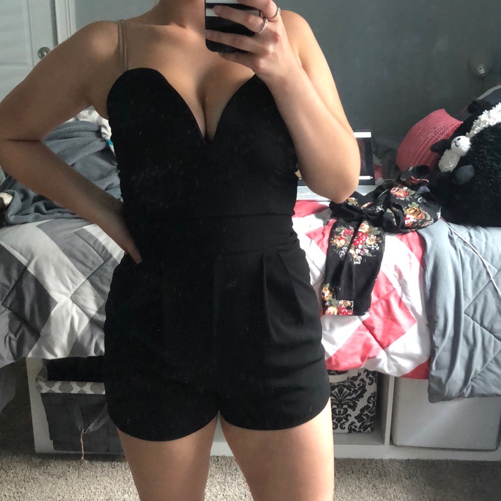 Charlotte Russe Pleated Romper